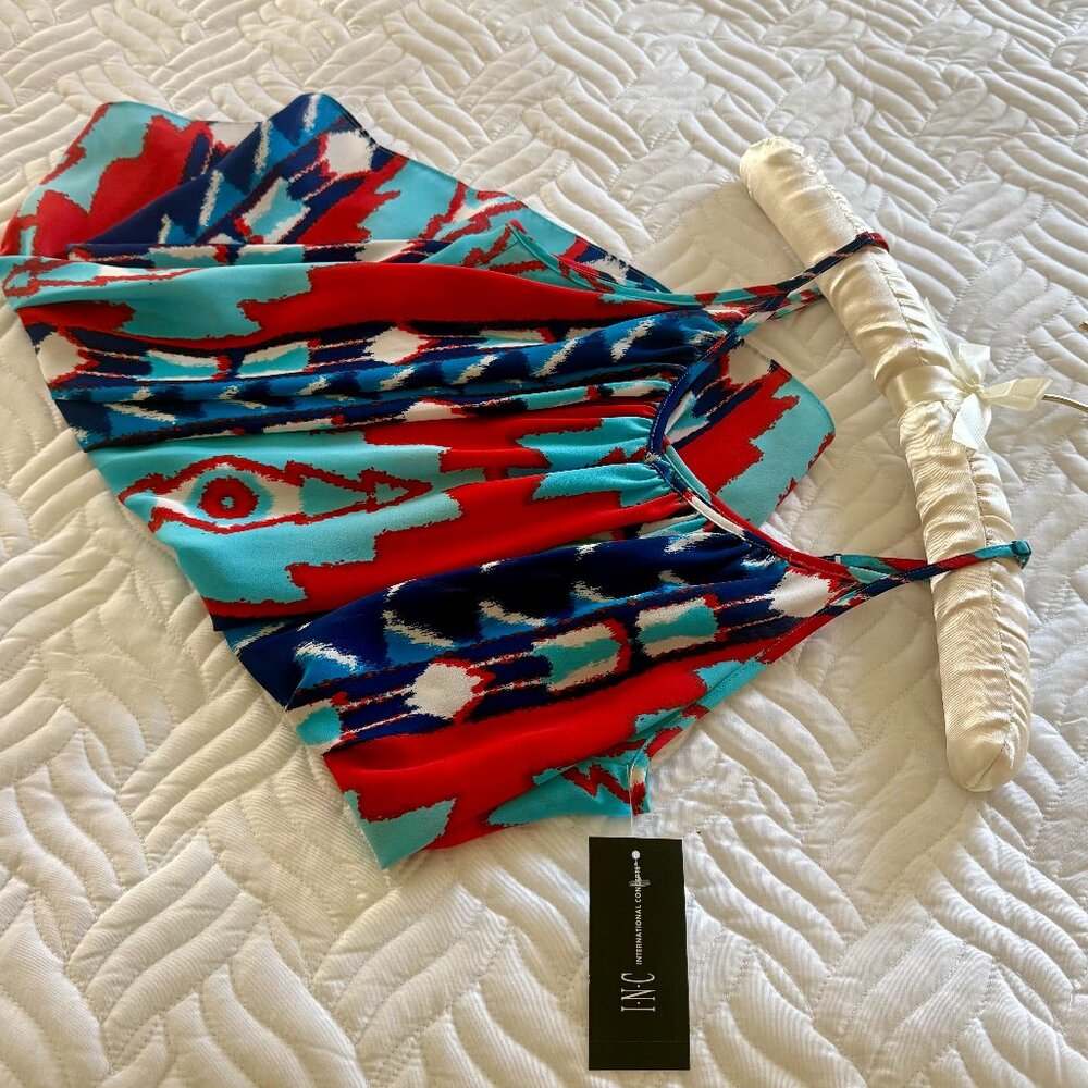 Spring/Summer Tank Bright Pattern Multi-Colored Print